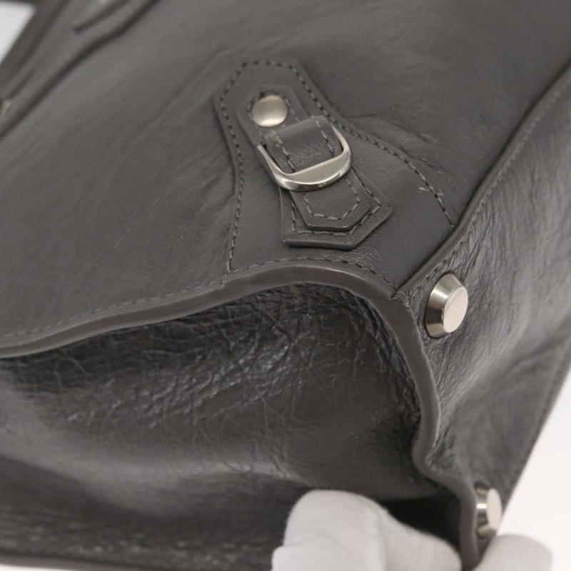 【日本直送】BALENCIAGA Neo Classic M 手袋 皮革 兩用 灰色/銀色 702502 正品 ka1535M-14