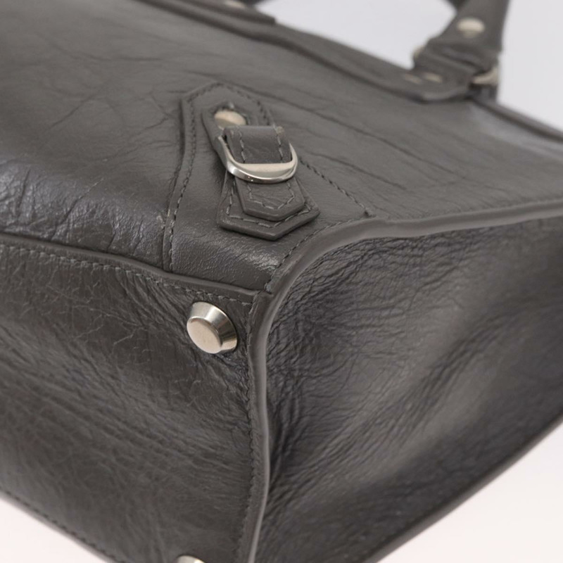 【日本直送】BALENCIAGA Neo Classic M 手袋 皮革 兩用 灰色/銀色 702502 正品 ka1535M-15