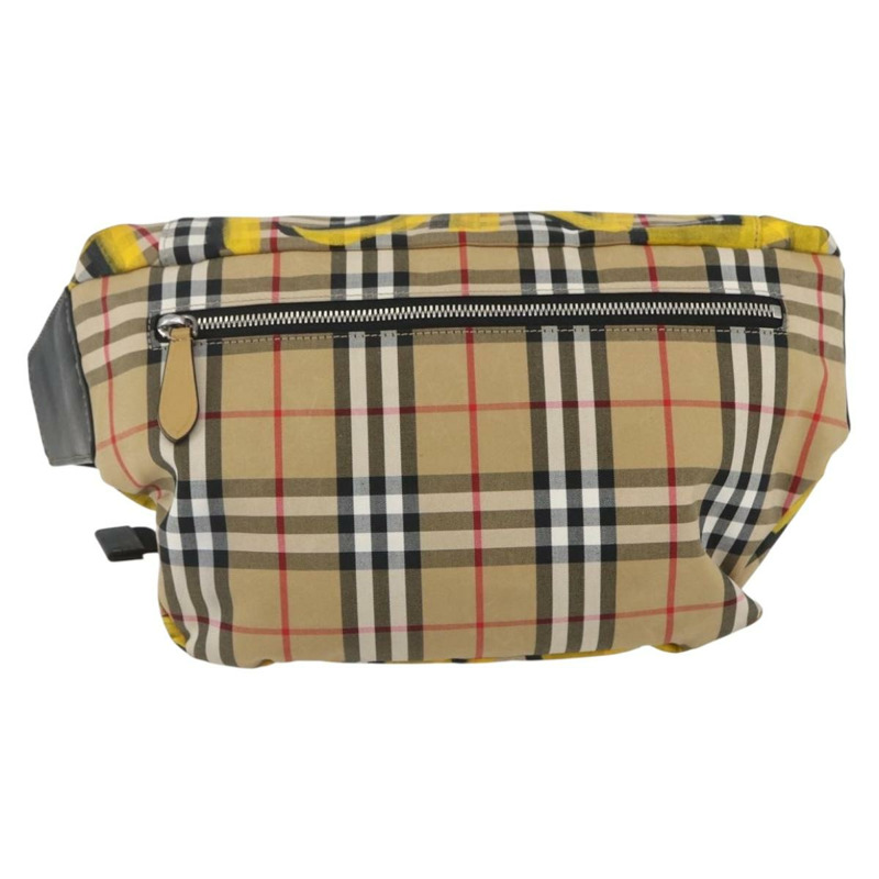 【日本直送】BURBERRY Nova 格紋帆布斜背包 米黃色 正品 ka1508M-1