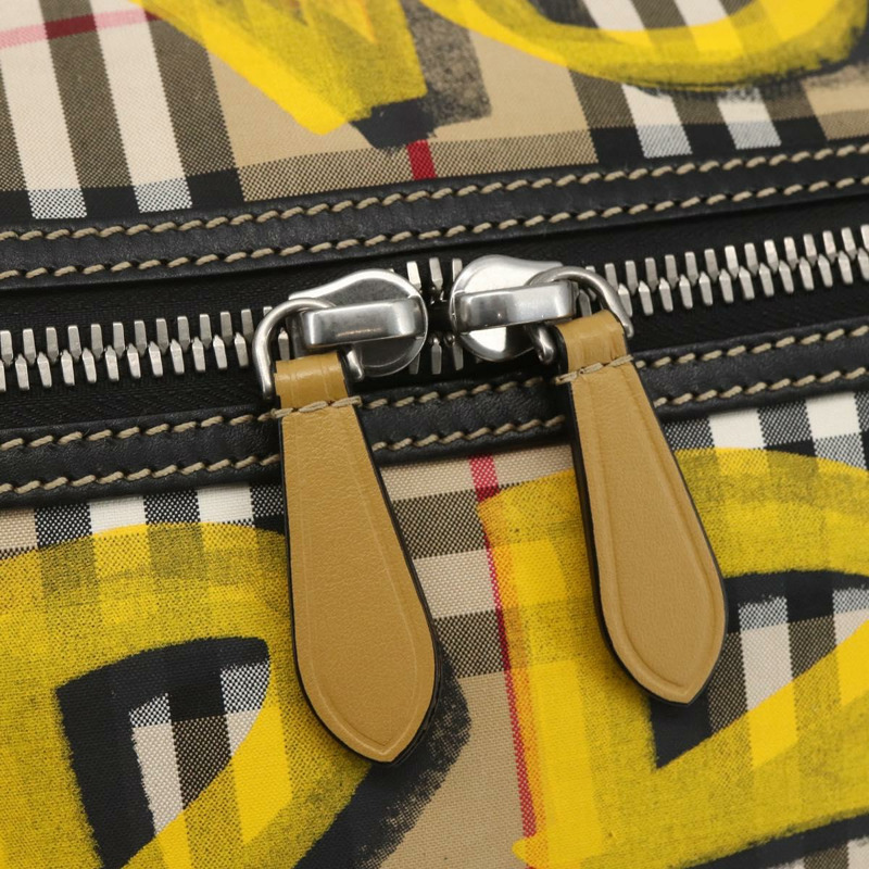 【日本直送】BURBERRY Nova 格紋帆布斜背包 米黃色 正品 ka1508M-9