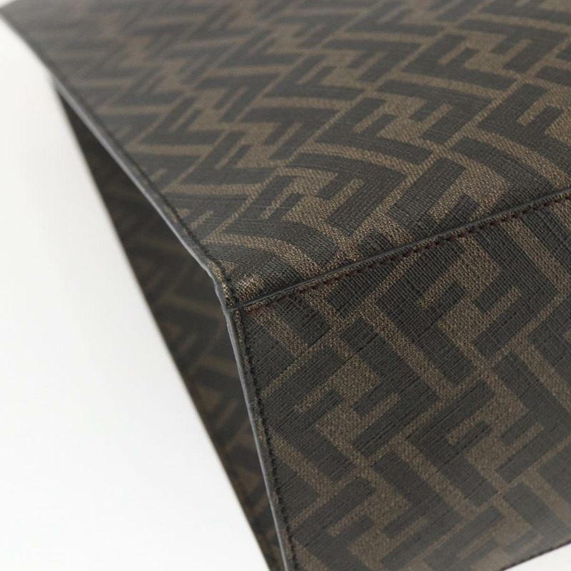 【日本直送】FENDI Zucca 帆布手提包黑棕色正品 ka1401M-15