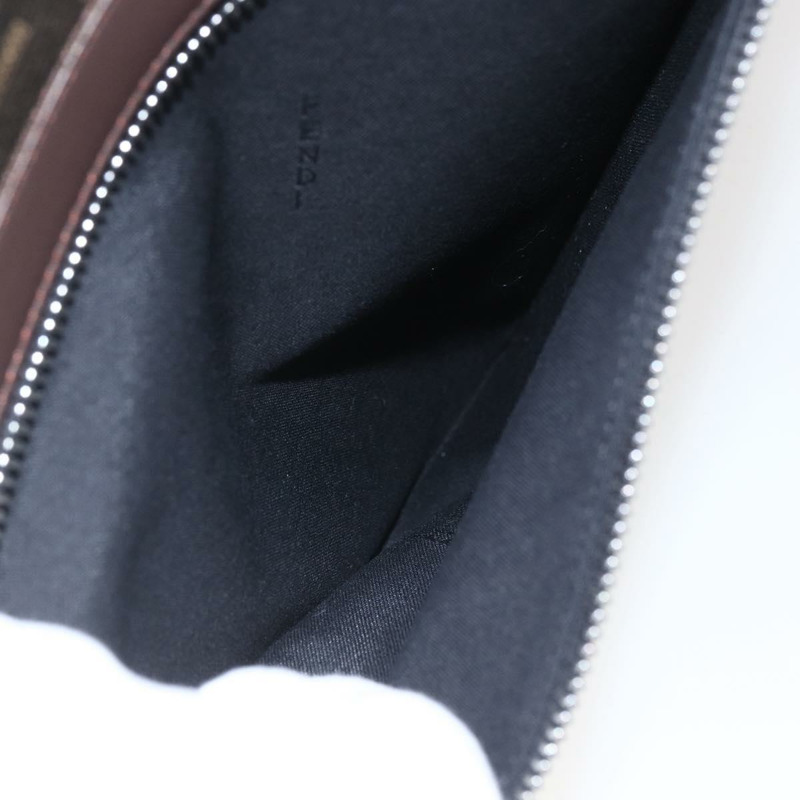 【日本直送】FENDI Zucca 帆布手提包黑棕色正品 ka1401M-22