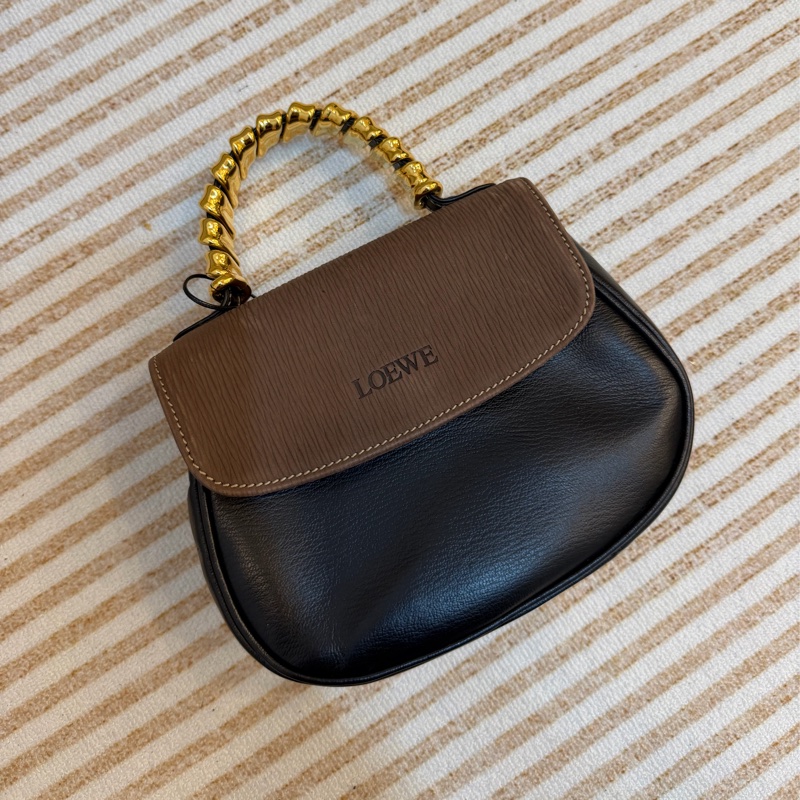 Loewe vintage 中古款 蛇骨 mini小南瓜 稀有 有原裝長帶-1