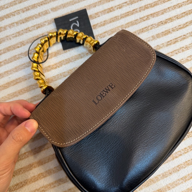 Loewe vintage 中古款 蛇骨 mini小南瓜 稀有 有原裝長帶-13