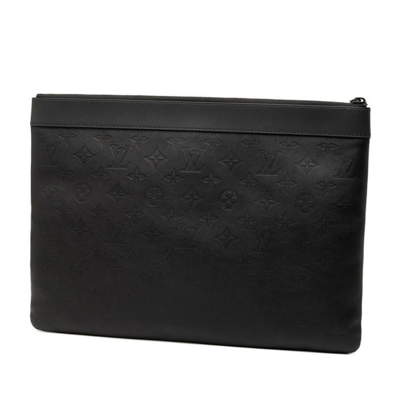 路易威登 Monogram Shadow Pochette Discovery Second Bag/Clutch Bag M62903 黑色 Noir 皮革 男士 LOUIS VUITTON-1