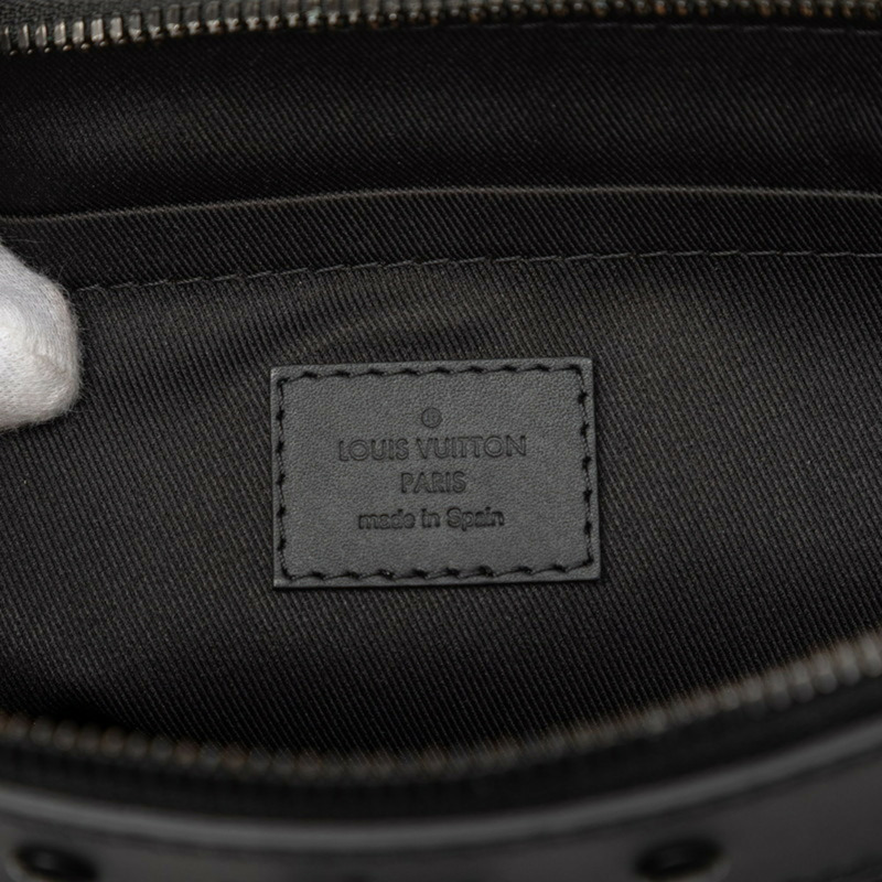 路易威登 Monogram Shadow Pochette Discovery Second Bag/Clutch Bag M62903 黑色 Noir 皮革 男士 LOUIS VUITTON-4