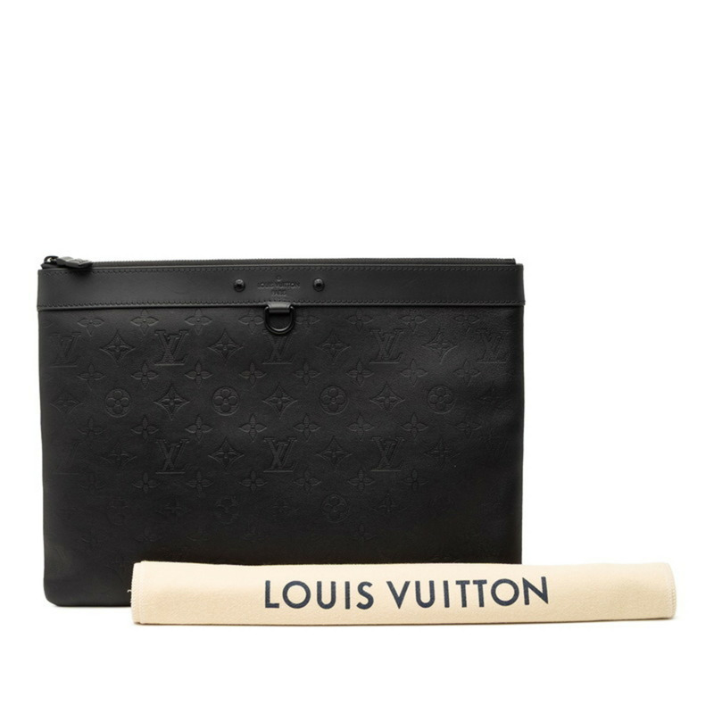 路易威登 Monogram Shadow Pochette Discovery Second Bag/Clutch Bag M62903 黑色 Noir 皮革 男士 LOUIS VUITTON-6
