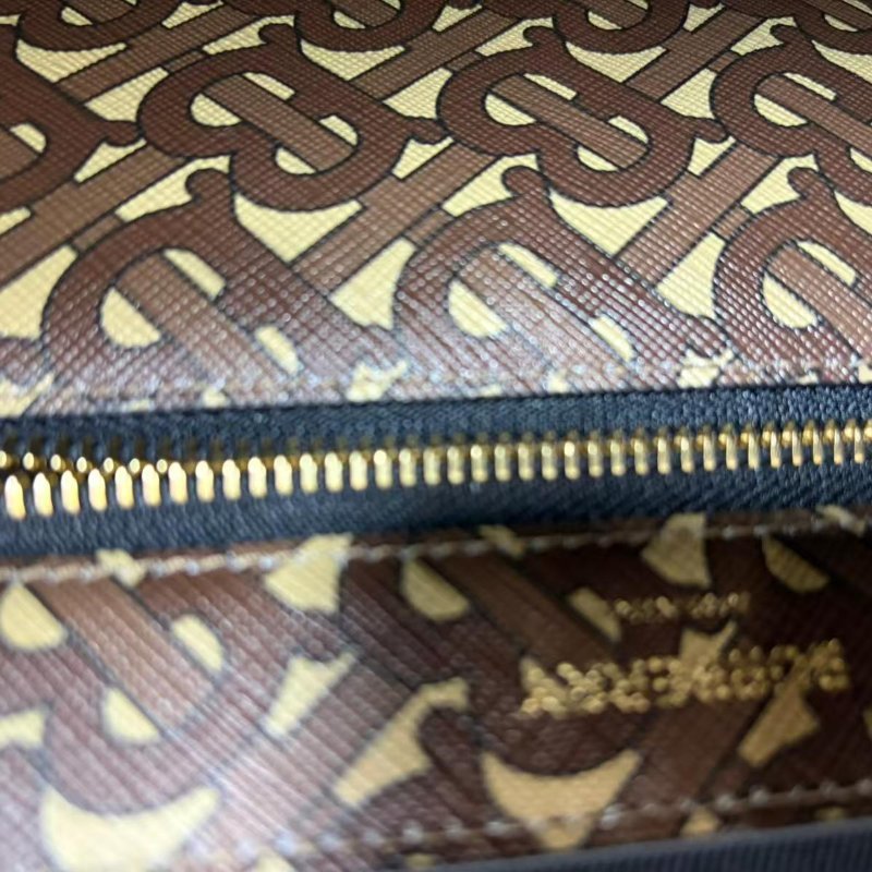 博柏利 專屬標識條紋環保帆布托特包-3