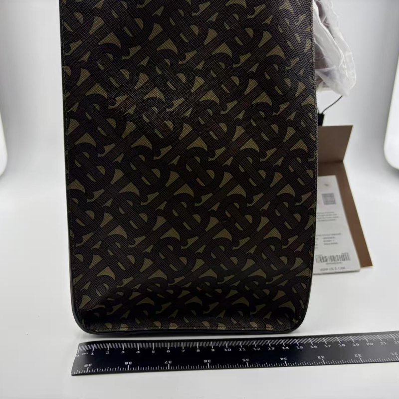 博柏利 專屬標識條紋環保帆布托特包-4