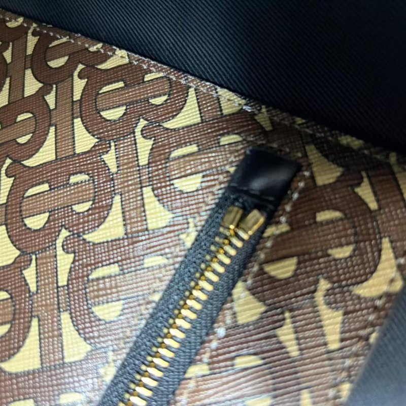 博柏利 專屬標識條紋環保帆布托特包-5