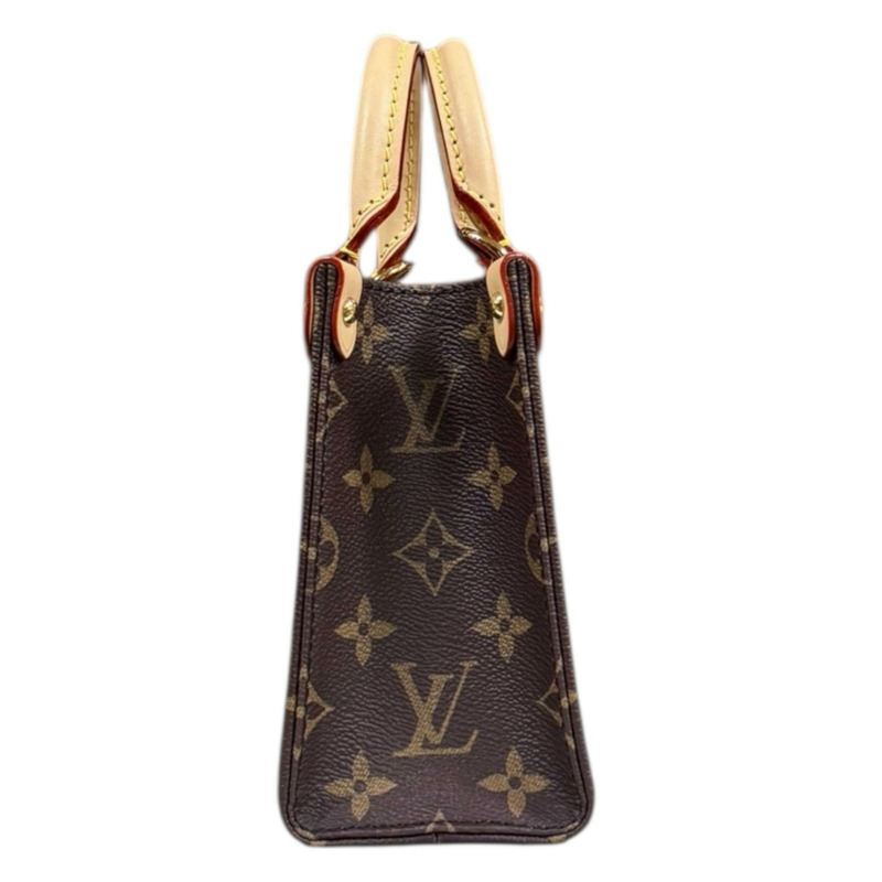 路易威登與村上隆聯名款 On the Go BB Monogram 帆布單肩包,M13668,棕色,女士款,二手,雙向手提-3