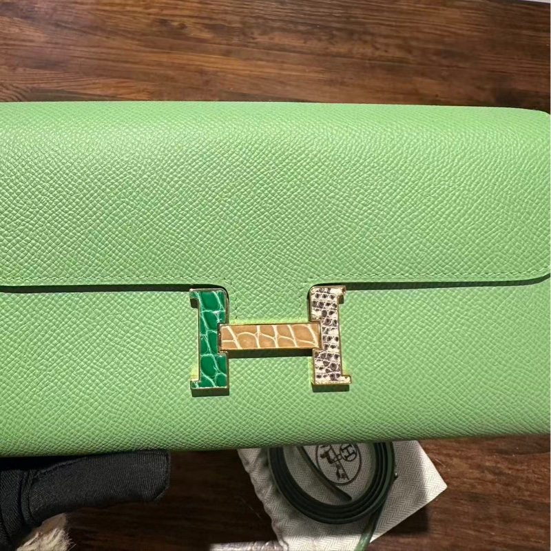 🌈Hermes💚Constance to go💚牛油果綠鱷魚拼蜥蜴皮特別扣🌈全新閑置🌟愛馬仕🌟-4