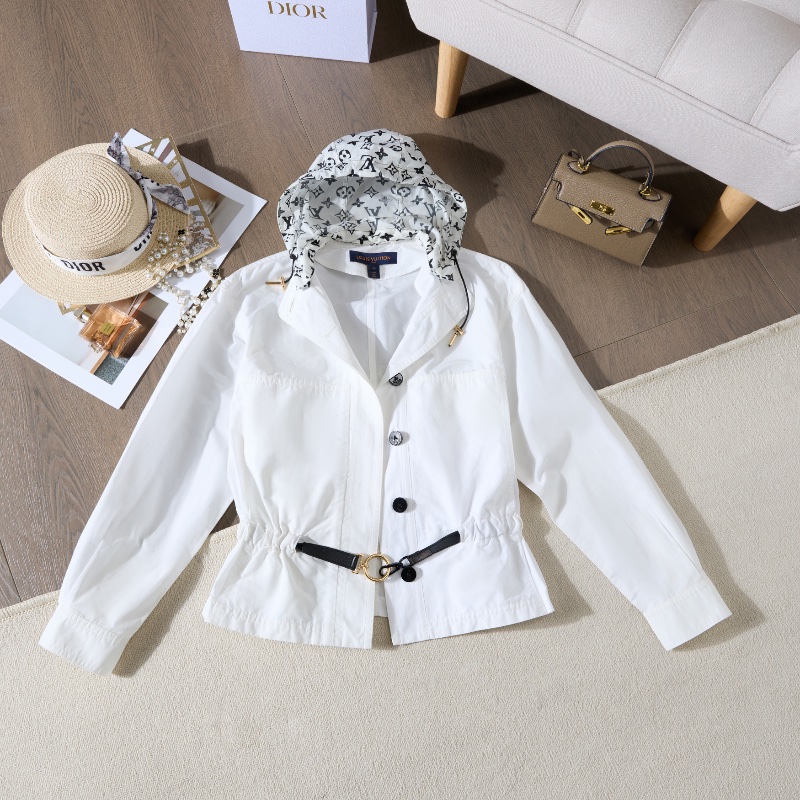 ❤️ LV 風衣外套 可收腰 連Logo帽子-4