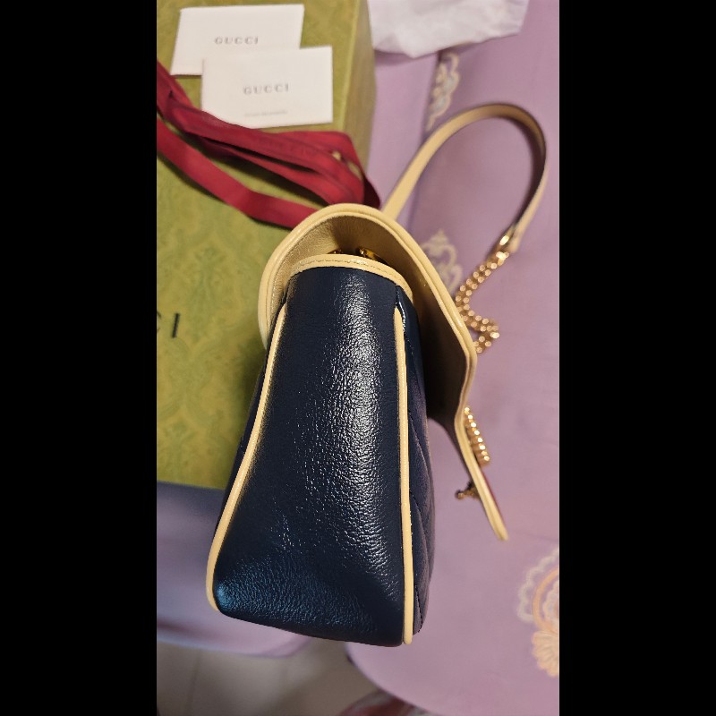 Gucci Marmount 红藍翻蓋相机包-9