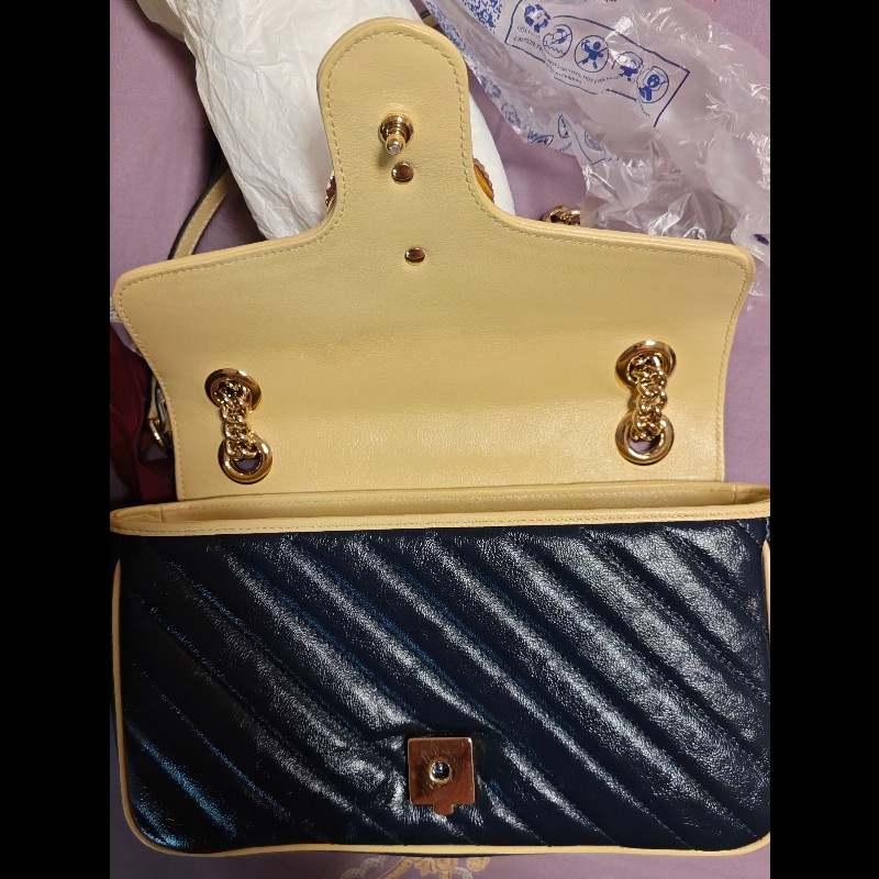 Gucci Marmount 红藍翻蓋相机包-12