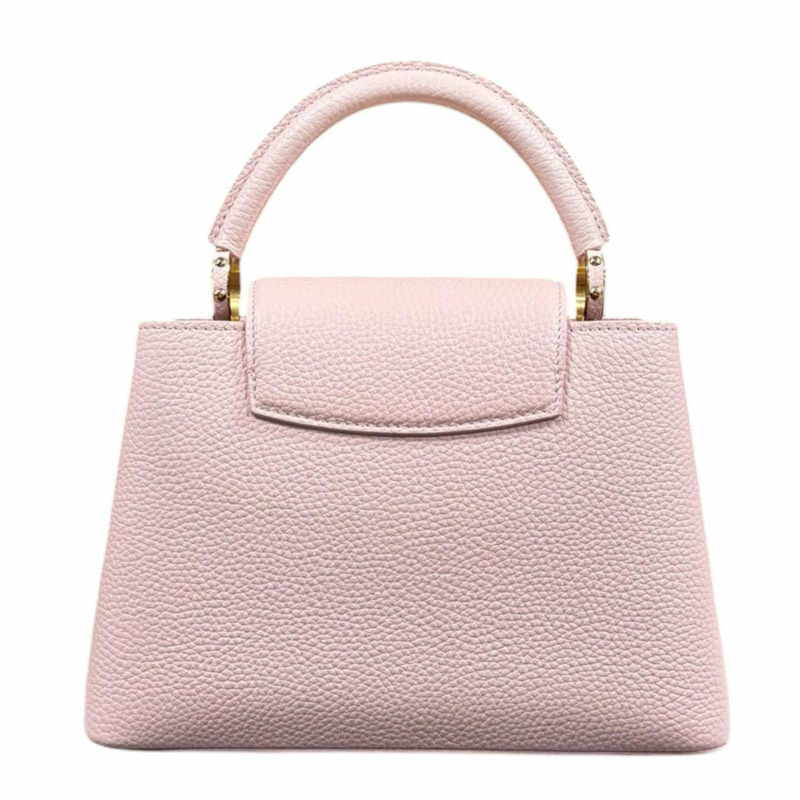 二手路易威登 Capucines BB 肩背包,Taurillon 皮革材質 (M22178) - 粉紅色。女士款。兩用。-3