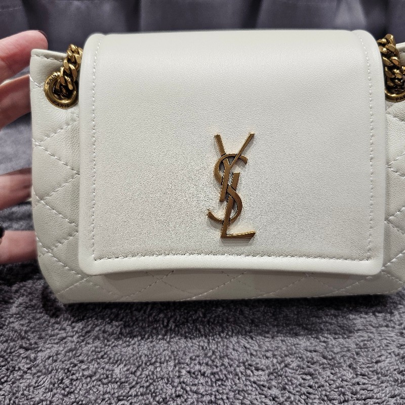 YSL Nolita MINI 小羊皮迷你手袋 白色-5