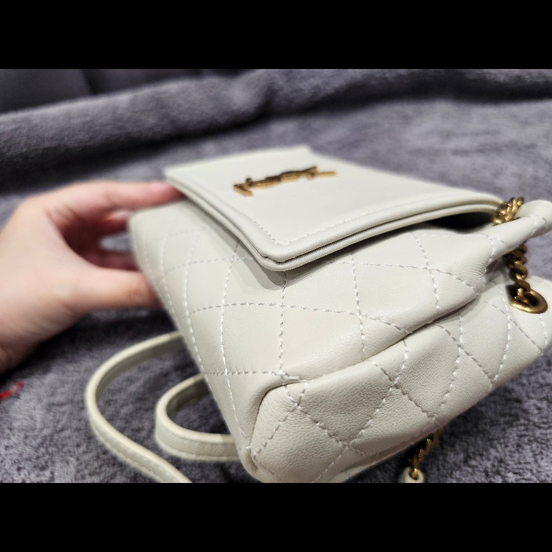 YSL Nolita MINI 小羊皮迷你手袋 白色-15