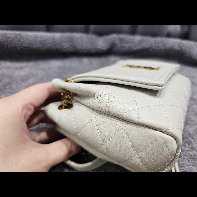 YSL Nolita MINI 小羊皮迷你手袋 白色-16