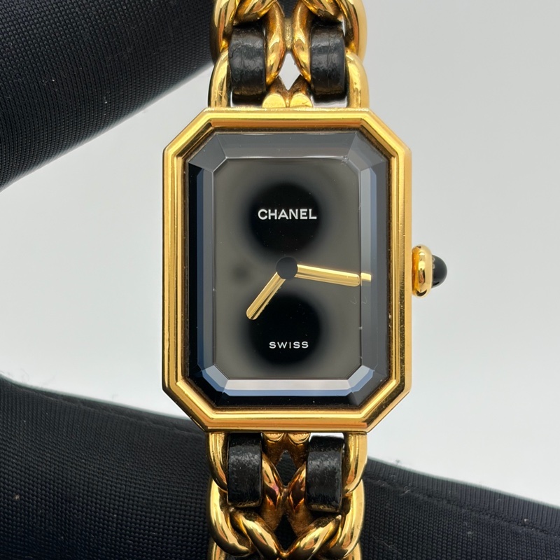 新Chanel香奈兒 中古Premiere黑金方糖女士手錶-1
