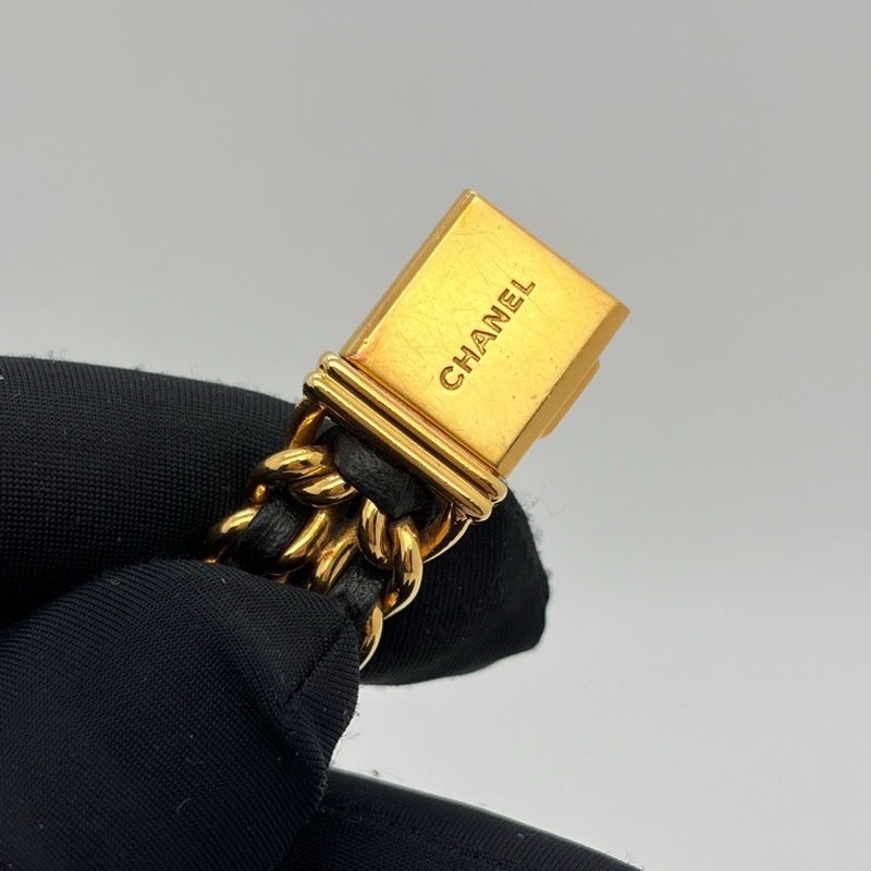 新Chanel香奈兒 中古Premiere黑金方糖女士手錶-14