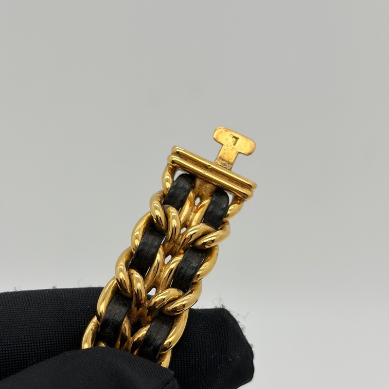 新Chanel香奈兒 中古Premiere黑金方糖女士手錶-17