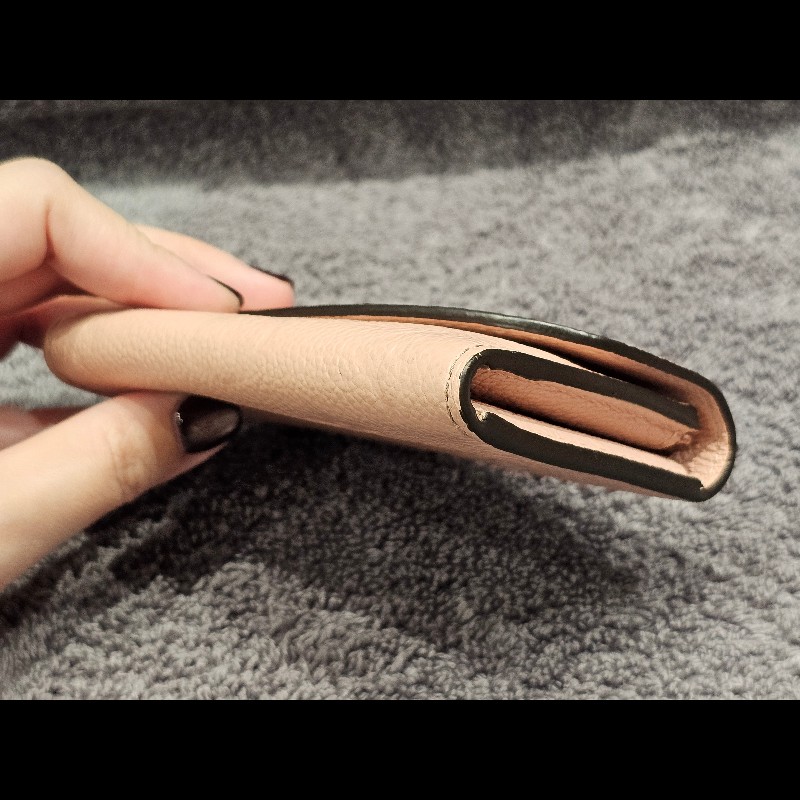 Louis Vuitton M81520 ROSALIE 皮革釦式短夾零錢包 粉色-7