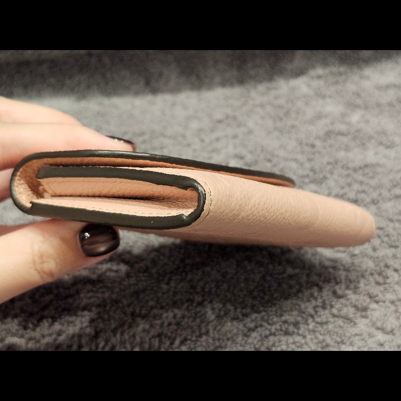 Louis Vuitton M81520 ROSALIE 皮革釦式短夾零錢包 粉色-10