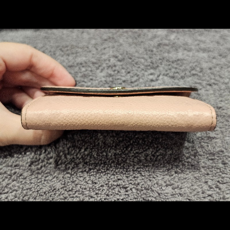 Louis Vuitton M81520 ROSALIE 皮革釦式短夾零錢包 粉色-14