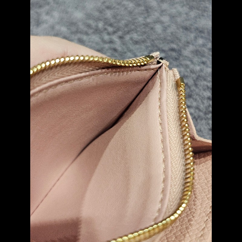 Louis Vuitton M81520 ROSALIE 皮革釦式短夾零錢包 粉色-16