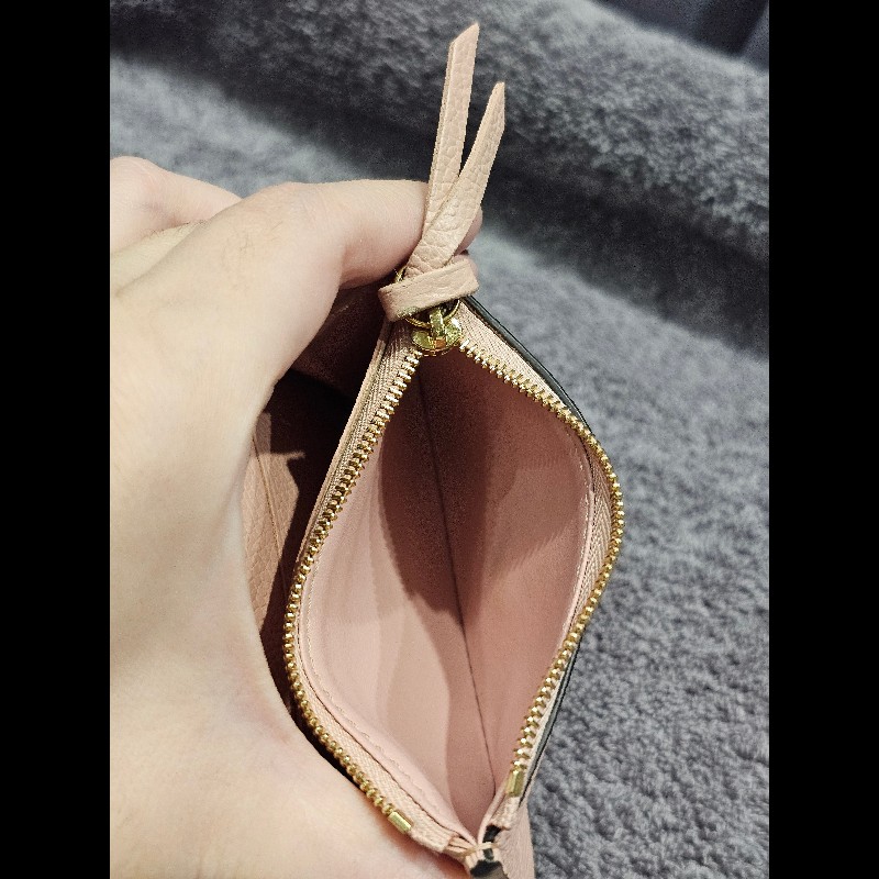 Louis Vuitton M81520 ROSALIE 皮革釦式短夾零錢包 粉色-18