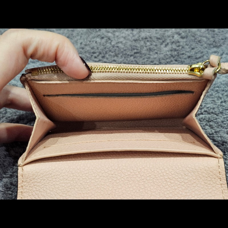 Louis Vuitton M81520 ROSALIE 皮革釦式短夾零錢包 粉色-20