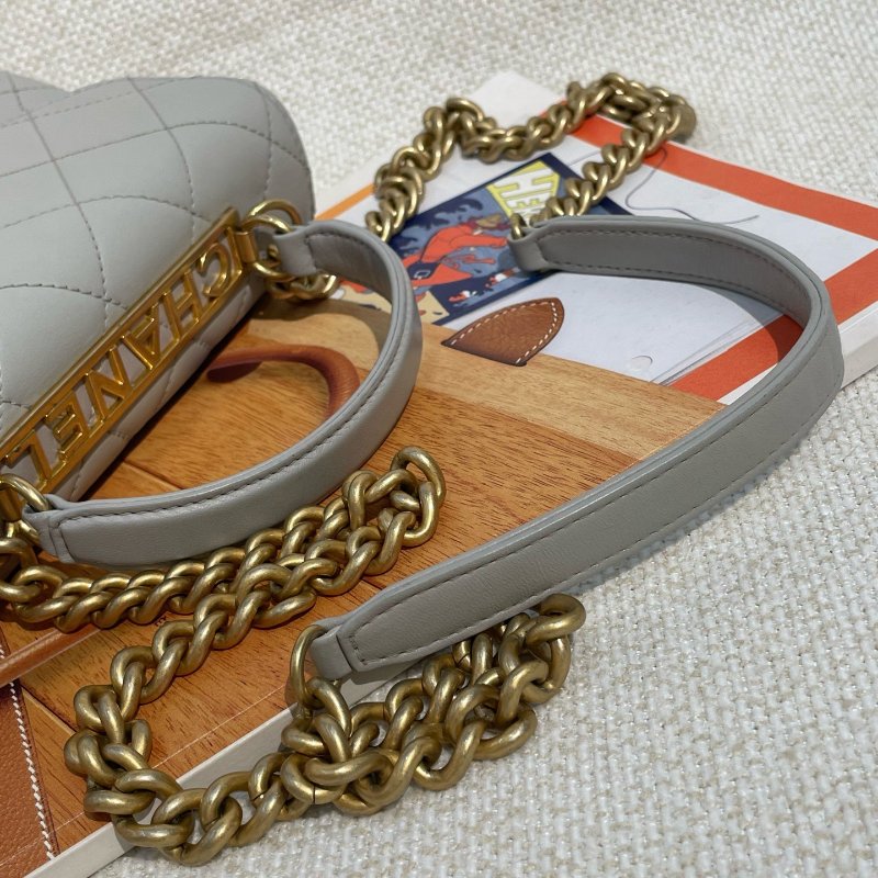 香奈兒/Chanel 灰金Trendy手提鏈條斜背包-3