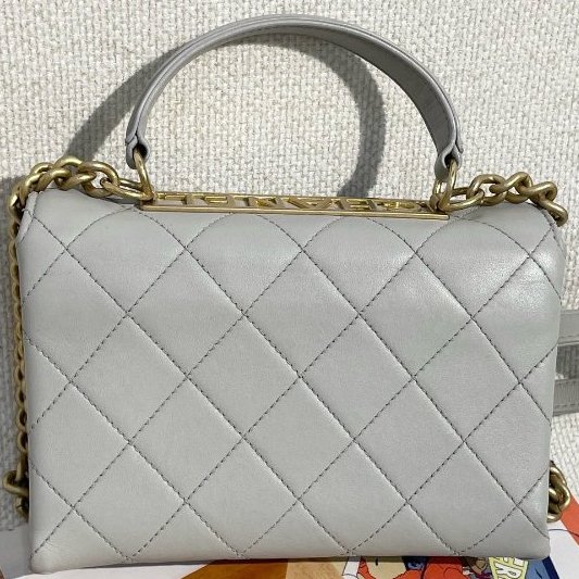 香奈兒/Chanel 灰金Trendy手提鏈條斜背包-6