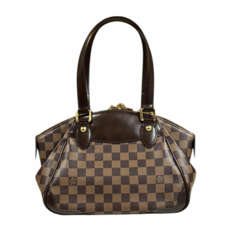 二手路易威登 Verona PM Damier 帆布手提包 N41117 棕色 女士-2