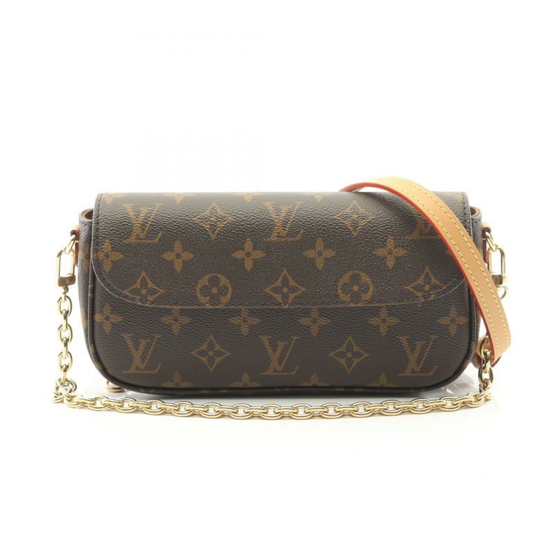 路易威登 (LOUIS VUITTON) 鏈條皮夾/Ivy 肩手提包 M81911 Monogram 棕色 二手-0