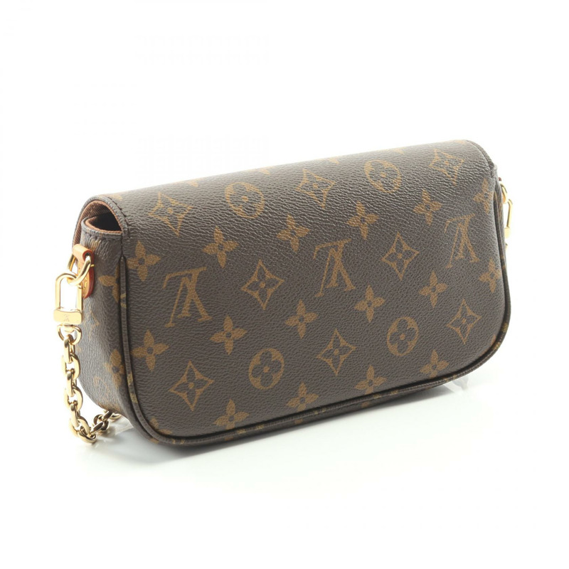 路易威登 (LOUIS VUITTON) 鏈條皮夾/Ivy 肩手提包 M81911 Monogram 棕色 二手-1