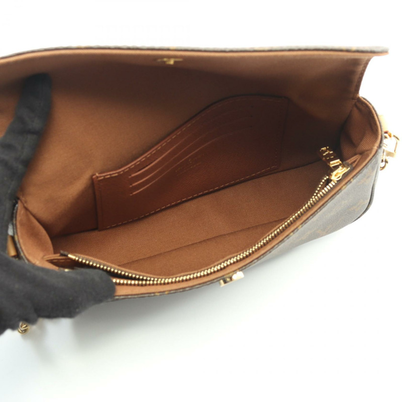 路易威登 (LOUIS VUITTON) 鏈條皮夾/Ivy 肩手提包 M81911 Monogram 棕色 二手-2