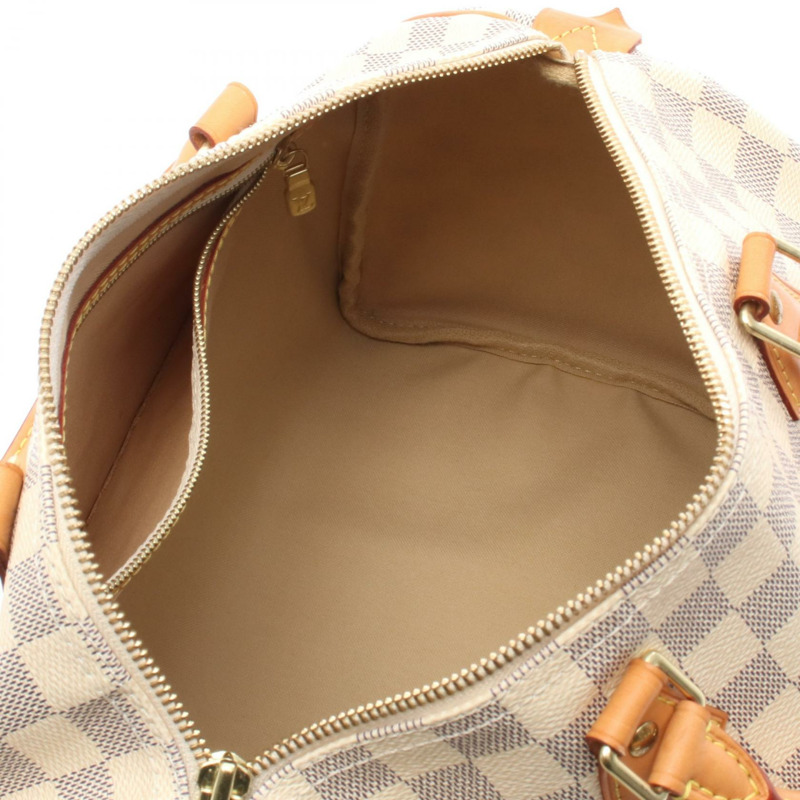 路易威登 Speedy 30 手提包 N41370 Damier Azur 白色皮革二手女款-2