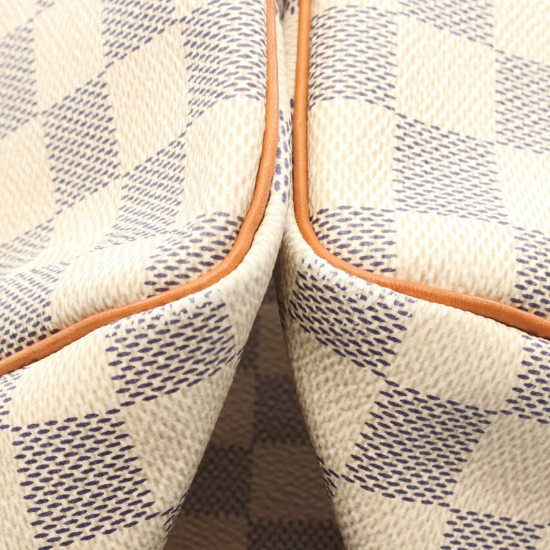 路易威登 Speedy 30 手提包 N41370 Damier Azur 白色皮革二手女款-5