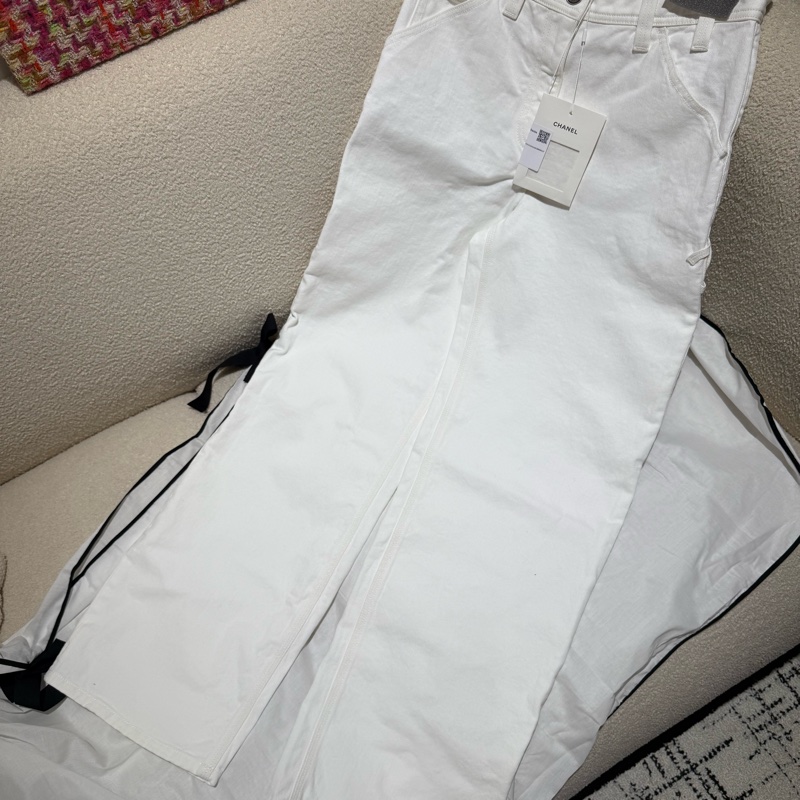 全新Chanel 26P白色牛仔褲 36碼-0