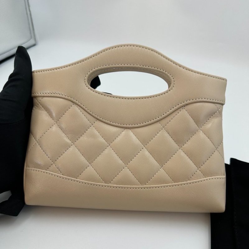 閒置芯片款 香奈兒/Chanel 31Bag Nano金扣菱格紋皮穿鏈條 羊皮材質-1