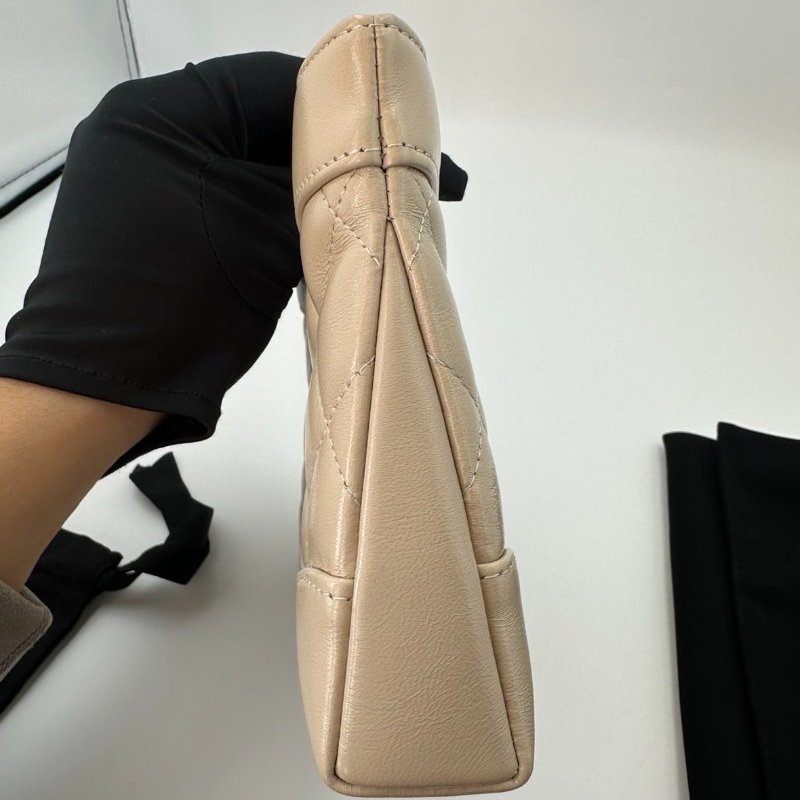 閒置芯片款 香奈兒/Chanel 31Bag Nano金扣菱格紋皮穿鏈條 羊皮材質-2