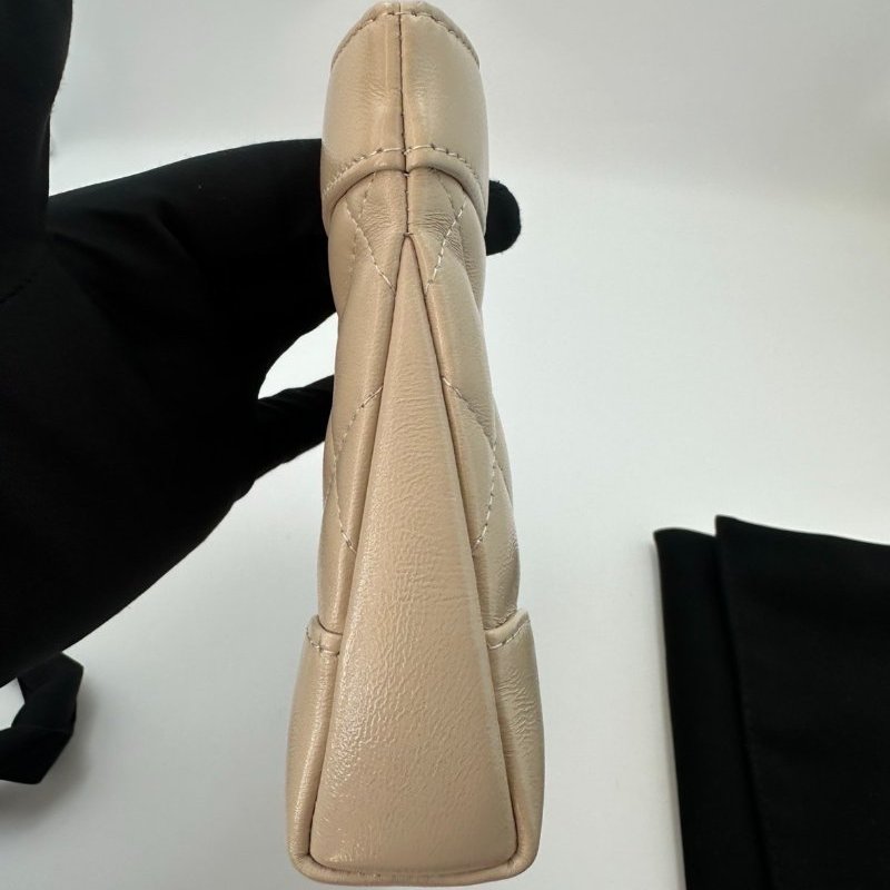 閒置芯片款 香奈兒/Chanel 31Bag Nano金扣菱格紋皮穿鏈條 羊皮材質-3