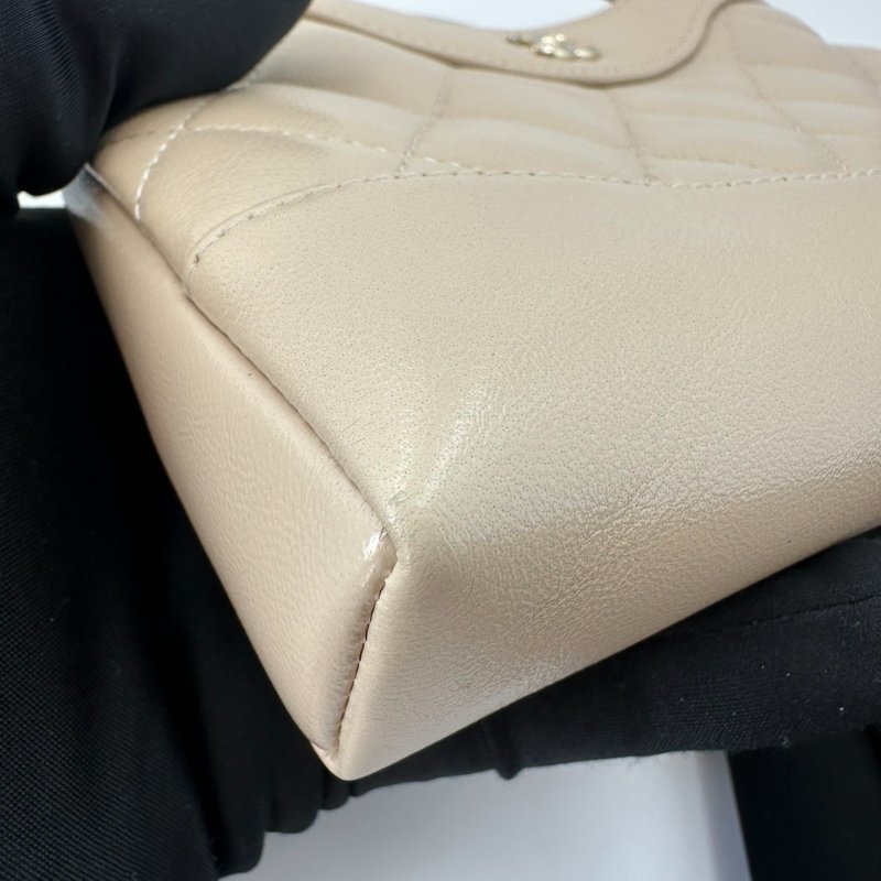 閒置芯片款 香奈兒/Chanel 31Bag Nano金扣菱格紋皮穿鏈條 羊皮材質-7