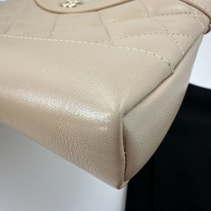 閒置芯片款 香奈兒/Chanel 31Bag Nano金扣菱格紋皮穿鏈條 羊皮材質-8