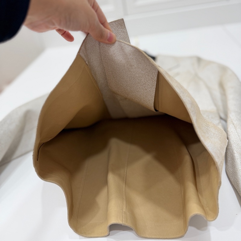 CHANEL 香奈兒 vintage 象牙白 羊皮 皮衣 皮外套 夾克 短大衣-9