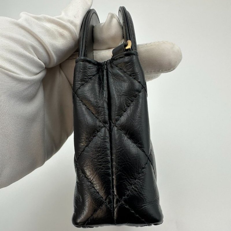 芯片款 香奈兒/Chanel Kelly Nano 超迷你金標菱格鏈條帶手柄 油蠟牛皮-3