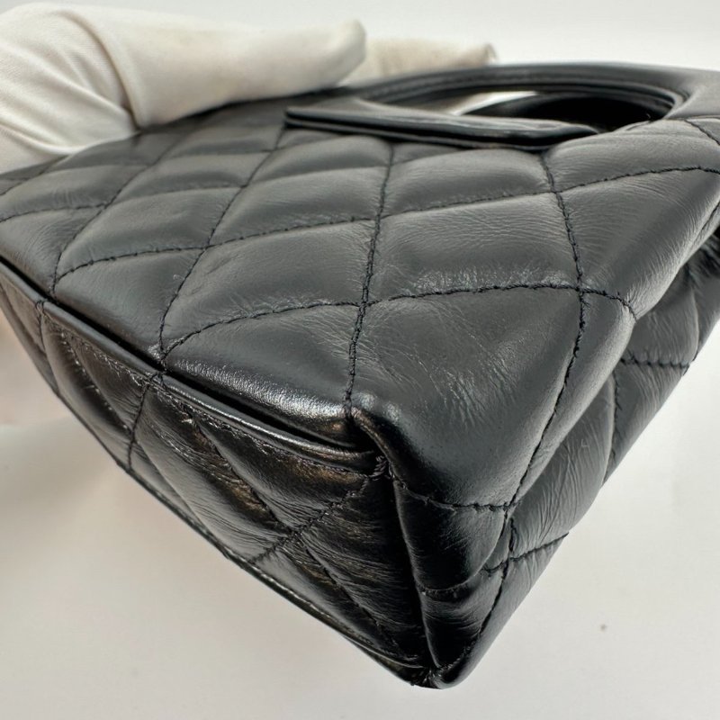 芯片款 香奈兒/Chanel Kelly Nano 超迷你金標菱格鏈條帶手柄 油蠟牛皮-11