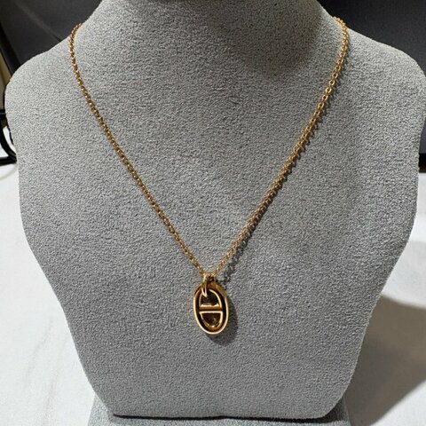 Hermes經典Farandole系列豬鼻子LOGO項鍊
